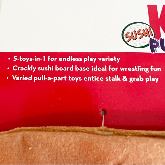 KONG Cat Pull-A-Partz Sushi Interactive Velcro Mat Toy - Picture 7 of 7